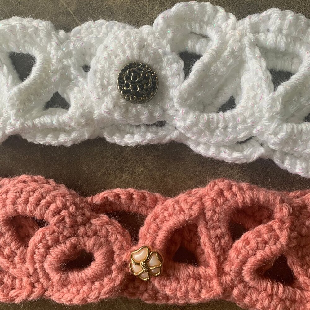 #7- 2 Headbands Hand Crafted - Picture 2 of 11